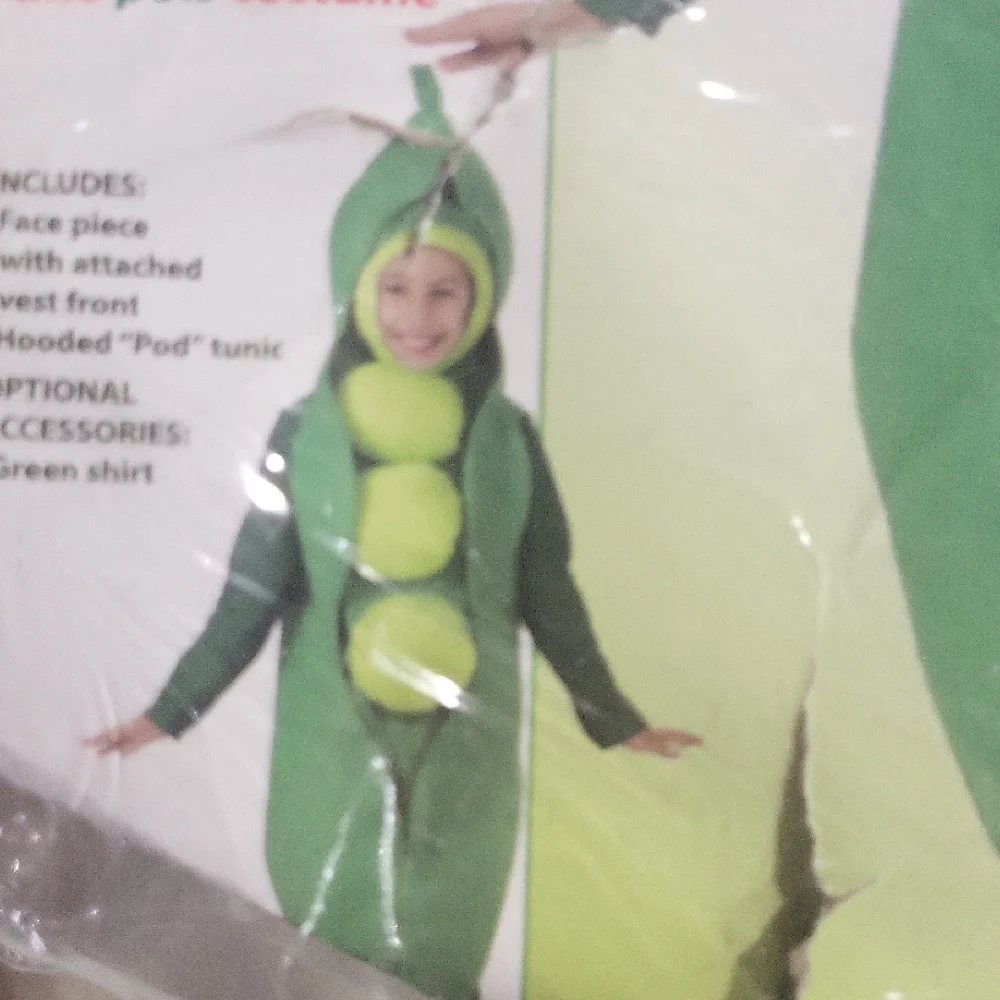 Green Pea Pod Kids Costume